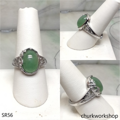 Light green jade ring