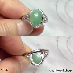 Light green jade ring