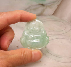 Jade happy Buddha pendant